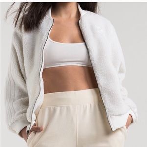 Adidas faux Sherpa bomber ✨😍